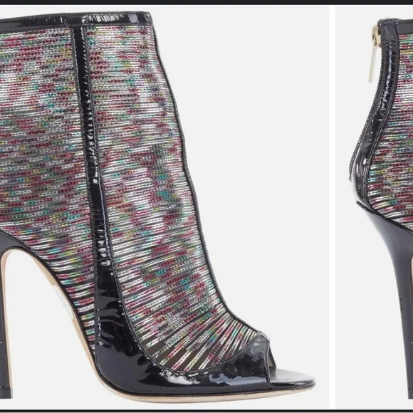 Jimmy Choo Multicolor Mesh Stiletto Booties - Picture 2 of 3